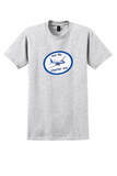 Nor-Fly Charter T-Shirt - Vintage Propliner Oval Bag Sticker - Ash