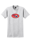 North Central Airlines T-Shirt - Vintage Northliners Oval Bag Sticker - Ash