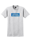Pacific Western Airlines T-Shirt - Vintage Perishable Keep Frozen Label - Ash