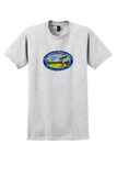 Pan Am T-Shirt - Vintage Alaska Flying Clippers Bag Sticker - Ash