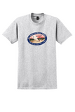 Pan Am T-Shirt - Vintage New Zealand Flying Clippers Bag Sticker - Ash