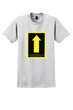 Royal Brunei Airlines T-Shirt - Vintage This Way Up Arrow Label - Ash
