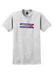Slick Airways T-Shirt - Vintage Flown Via Slick Bag Sticker - Ash