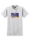 Southern Airways T-Shirt - Vintage Gull and Propliner Bag Sticker - Ash
