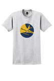 Trans-Texas Airways T-Shirt - Vintage Yellow Starliners Bag Sticker - Ash