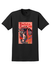 Fly TWA Jets India T-Shirt - David Klein Pink Elephant Poster - Black