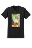 Fly TWA Ireland T-Shirt - Simon Greco Celtic Cross Poster - Black
