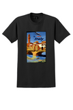 Fly TWA Italy T-Shirt - Frank Lacano Ponte Vecchio Poster - Black