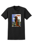 Fly TWA Paris T-Shirt - Simon Greco Dress Form Poster - Black