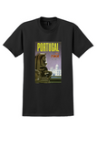 Fly TWA Portugal T-Shirt - David Klein Lisbon Poster - Black