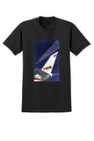 TWA StarStream T-Shirt - David Klein Jet Tail Poster - Black