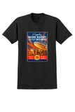 TWA Super-Skyliners T-Shirt - Vintage Skyclub and Skysleeper Poster - Black