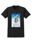 Aerolineas Argentinas Buenos Aires T-Shirt - Vintage Skyscraper Poster - Black