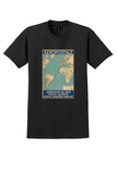 Aeropostale South America T-Shirt - Vintage Route Map Poster - Black