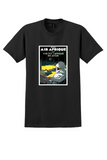 Air Afrique T-Shirt - Vintage Explorer Binoculars Poster - Black