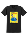 Air Canada T-Shirt - Vintage Flight Bag Totem Pole Poster - Black
