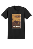 Air France West Africa T-Shirt - Guerra Elephants Poster - Black