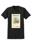 Aer Lingus & SAS Dublin T-Shirt - Vintage Dublin Vignette Poster - Black