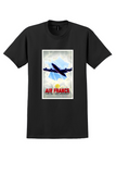 Air France Towards New Skies T-Shirt - Vintage Light Sky Poster - Black