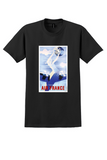 Air France Dans Tous les Ciels T-Shirt - Vintage Art Deco Poster - Black