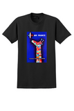 Air France World Route Network T-Shirt - Vintage Flags Poster - Black