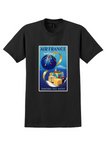 Air France Cargo T-Shirt - Dehedin Globe and Parcels Poster - Black