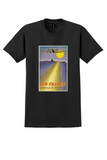 Air France South America T-Shirt - Vintage Moonlit Constellation Poster - Black