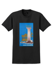 Air France Greece T-Shirt - Vintage Temple Column Poster - Black