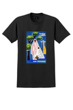 Air France India T-Shirt - Vintage White Sari Poster - Black