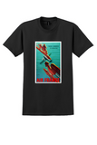 Air France Paris London T-Shirt - Vintage 75 Minutes Poster - Black