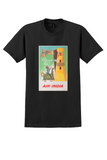 Air India Rome T-Shirt - Vintage Maharajah Sightseeing Poster - Black