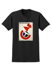CAF Voyages Aeriens T-Shirt - Vintage Red C Airplane Poster - Black