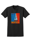 American Airlines Boston T-Shirt - Vintage Church Steeple Poster - Black