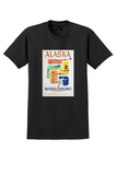 Alaska Airlines Alaska T-Shirt - Vintage Totem Collage Poster - Black