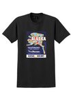 Alaska Airlines Alaska T-Shirt - Vintage Vacationland Map Poster - Black