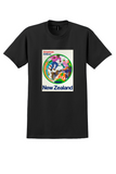 American Airlines New Zealand T-Shirt - Vintage Round Vignette Poster - Black