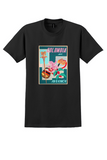 Avianca Colombia T-Shirt - Vintage Orchids and Gold Poster - Black