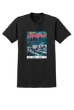 BOAC Hong Kong T-Shirt - Vintage Junks Harbour Poster - Black