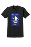 BOAC Italy T-Shirt - Vintage Gondolier Poster - Black
