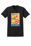 BOAC Qantas Australia New Zealand T-Shirt - Vintage Beach Poster - Black