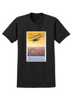 ČSA Czechoslovak Airlines T-Shirt - Vintage Route Map Poster - Black
