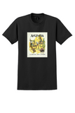 Delta Arizona T-Shirt - Vintage Cowboys and Cactus Poster - Black