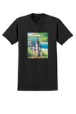 Delta Germany T-Shirt - Vintage Rhine Castle Poster - Black