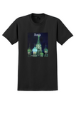 Delta Russia T-Shirt - Vintage St. Basil's Cathedral Poster - Black