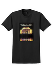 Delta Washington D.C. T-Shirt - Vintage Jefferson Memorial Poster - Black