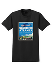 Eastern Air Transport Washington Atlanta T-Shirt - Vintage Poster - Black