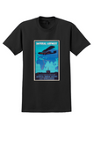 Imperial Airways Africa India T-Shirt - Vintage Route Map Poster - Black