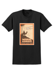 Imperial Airways Egypt India T-Shirt - Vintage Camel Rider Poster - Black
