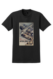 Imperial Airways T-Shirt - Vintage HP42 Boarding Passengers Poster - Black