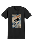 Imperial Airways London Paris T-Shirt - Vintage Lightning Bolt Poster - Black
